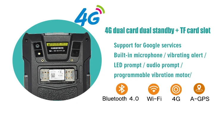 Courier IP67 RFID Reader Smartphone Mobile Android Handheld PDA With SDK C50