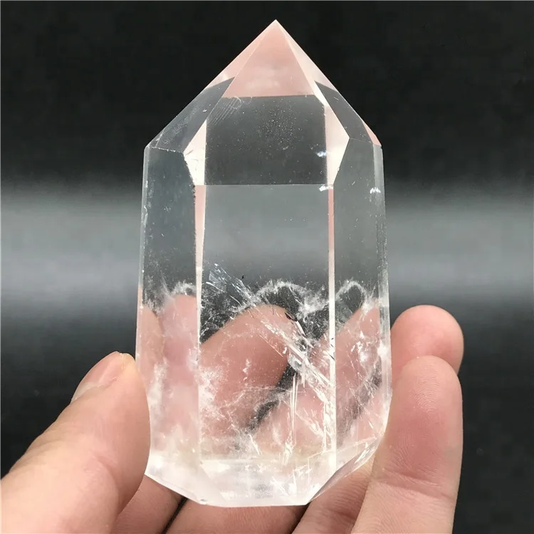 clear quartz crystal point
