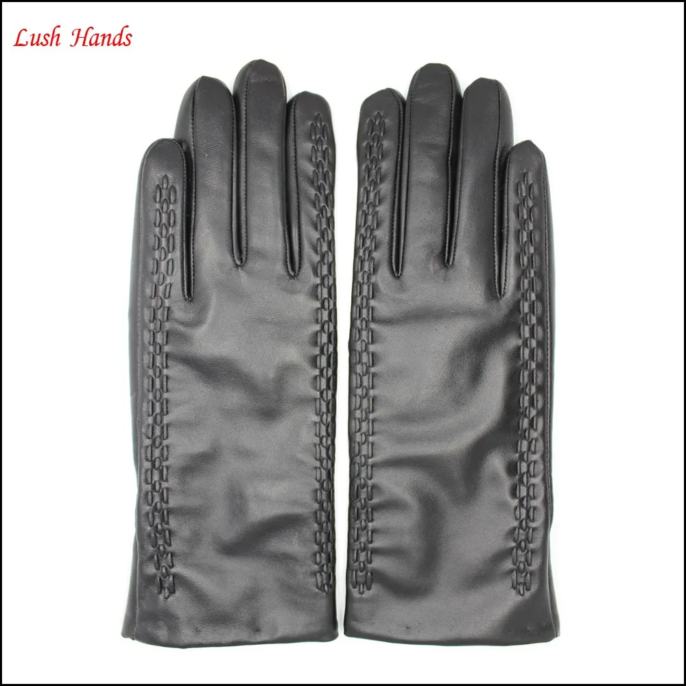 women woven leather gloves & mittens leather gloves