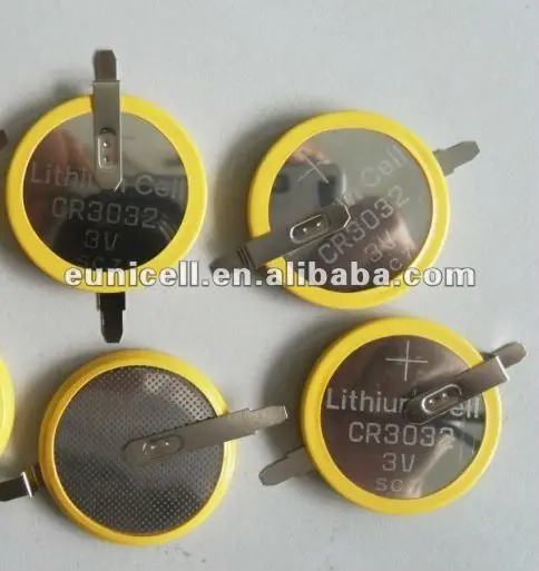 CR3032 battery with pins