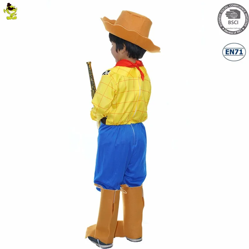 A Hot Sale High Quality Sexy Yellow Cowboy Party Instant Costumes Suits