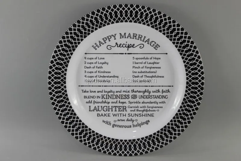 Custom Print 11" Melamine round plate