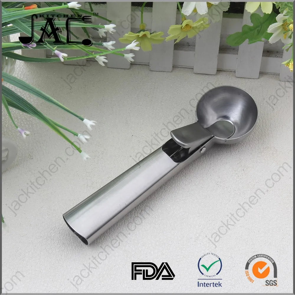 Stainless Steel Ice Cream Scoop with Trigger for Baking