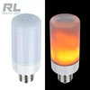 LED Flame E27 220v E14 Lamp E26 110v 2835SMD 99leds Corn Bulb Flicker Simulation Fire