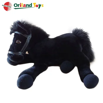 large stuffed black horse