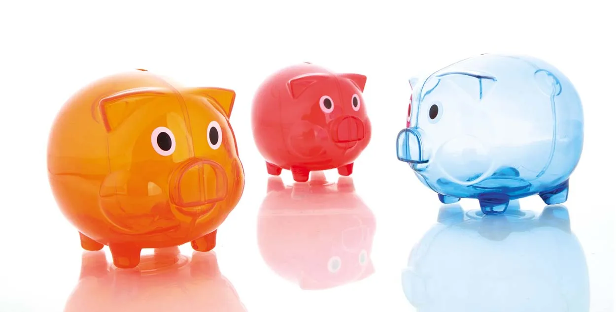 large plastic piggy bank