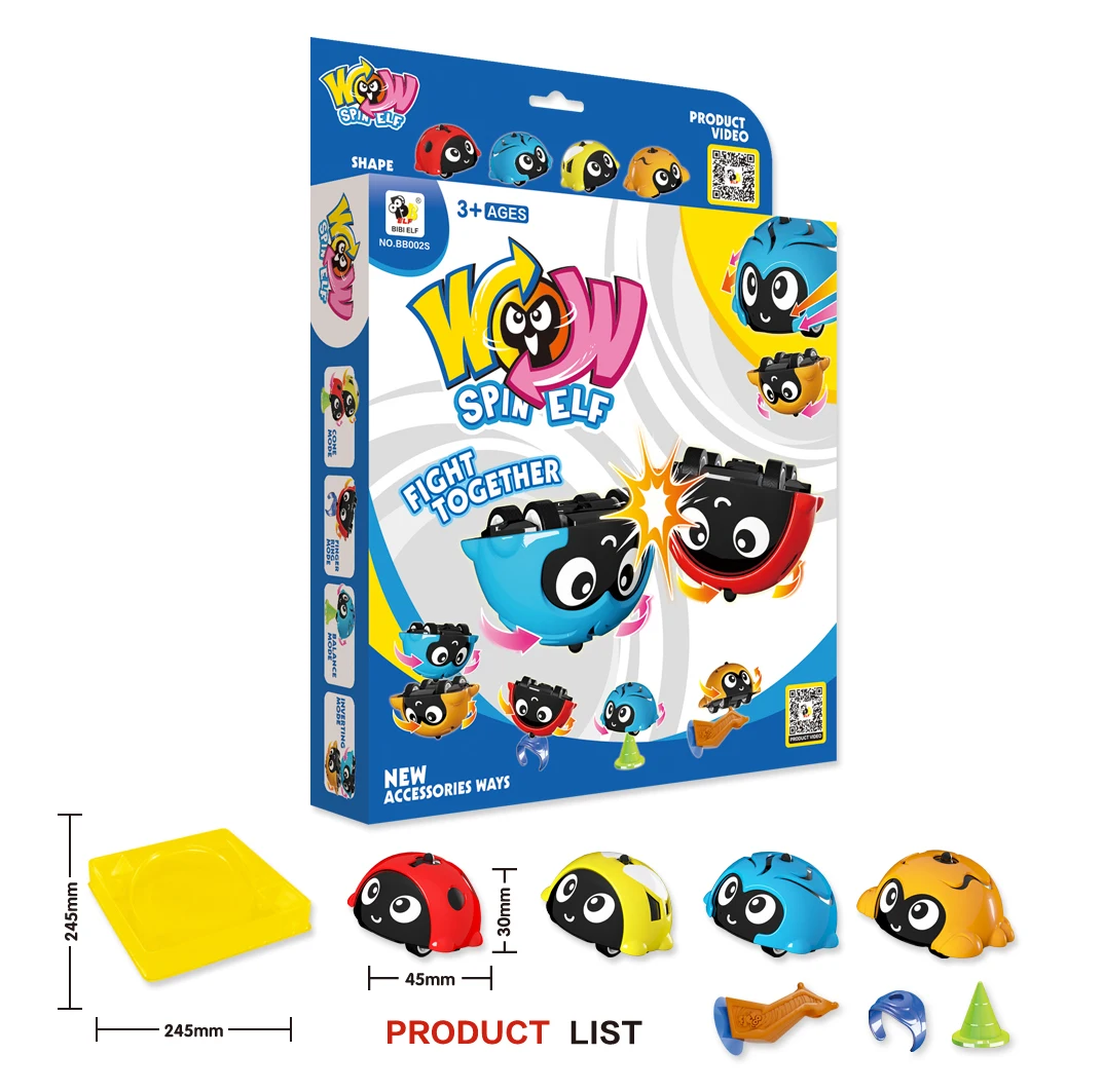 Mini Battle Plastic Gyro Car Spinning Top Toy With Diverse Play Ways