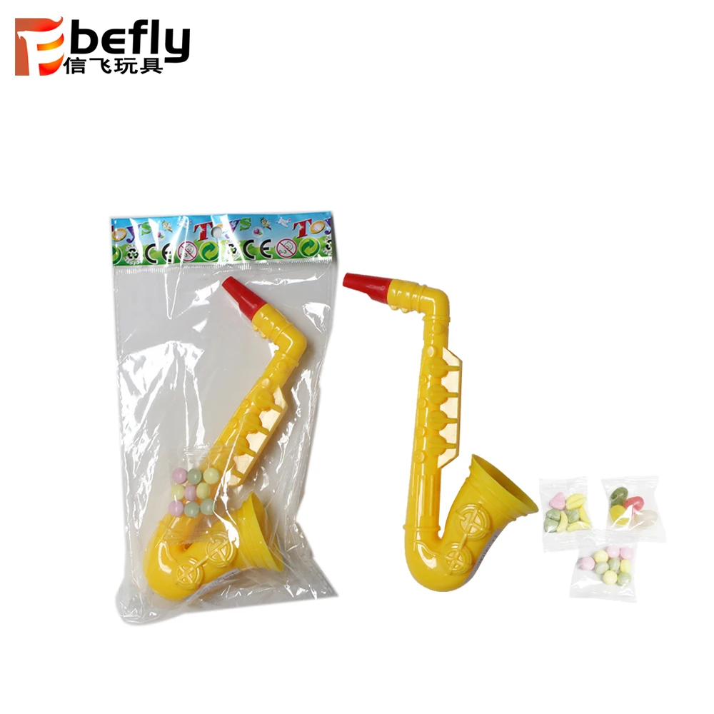 plastic toy saxophone