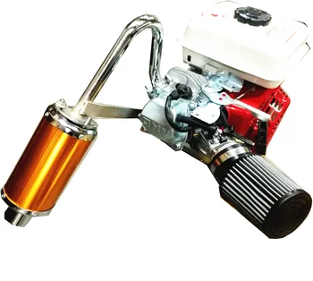 Performance Go Kart Muffler Exhaust Kit For 6.5hp 5.5hp 4 Stroke