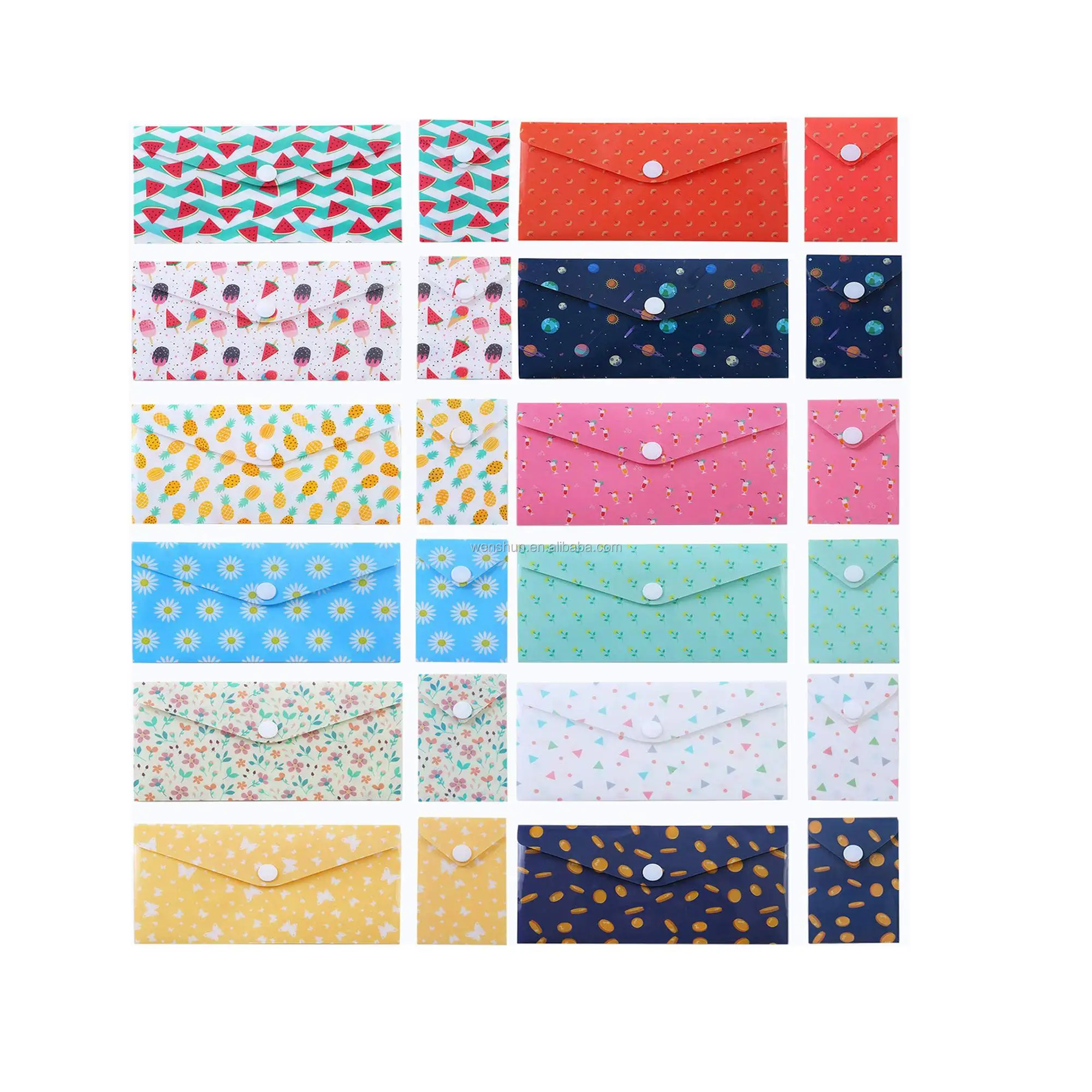 12 Premium Reusable Plastic Cash Envelope System Plus 12 Coin Envelopes and 12 Budget Sheets