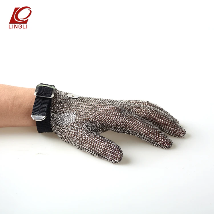 Stainless Steel Wire Mesh Cut Resistant Mechanic Gloves Protection Cut