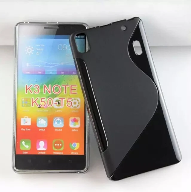 Customized cell phone case TPU S-line soft gel case for Lenovo K3 Note K50 T5 5.5" Mix colors