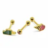 6 Years Factory Free Samples Body Piercing Golden Ear Rings