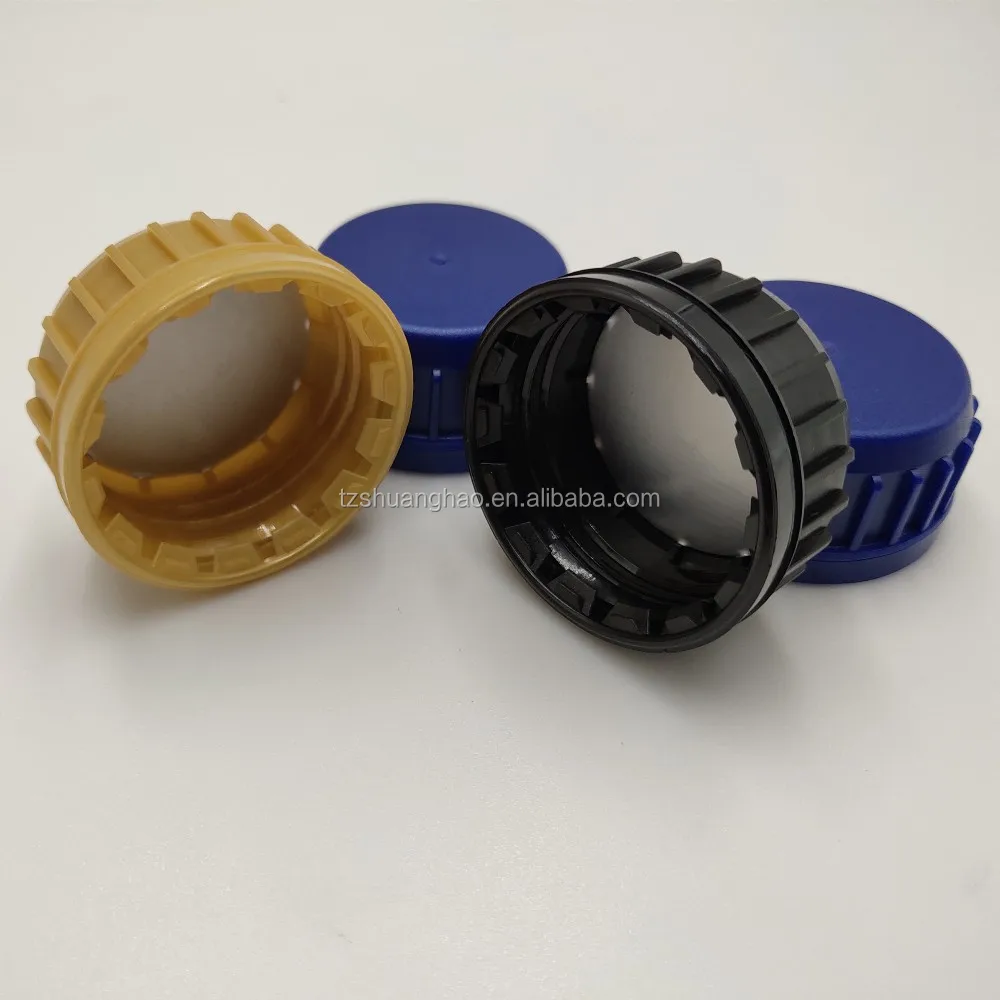 Plastic 46mm Lubricant Oil Bottle Screw Cap With Induction Aluminum