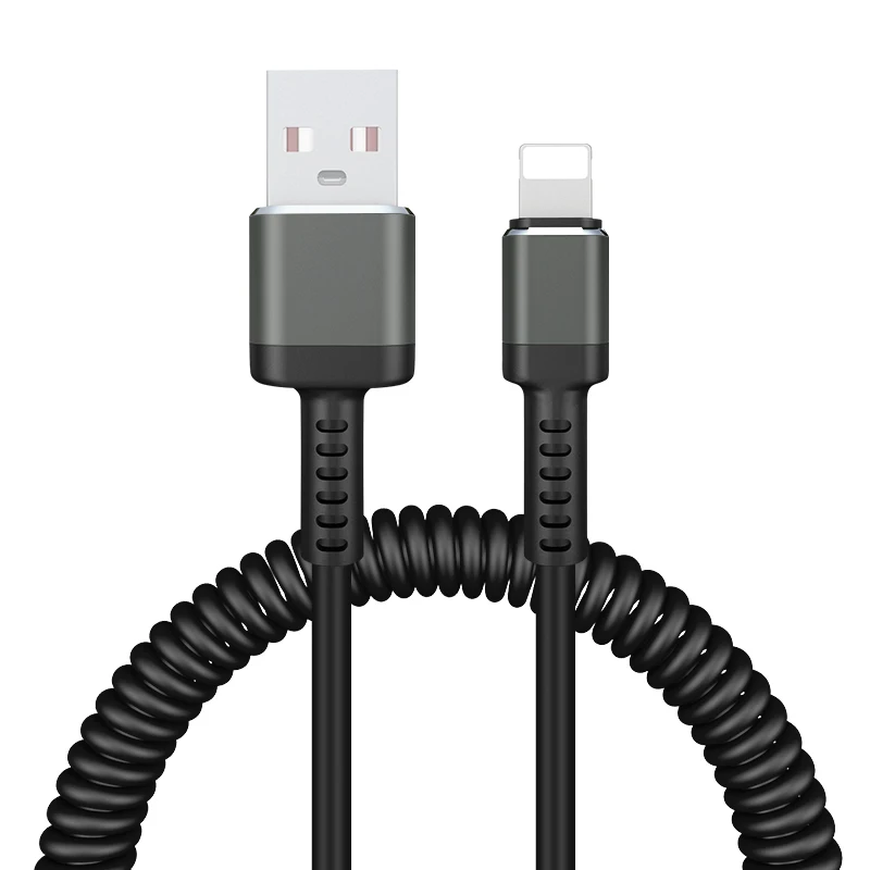 USB Data Cable Flexible Spring Wire for iPhone