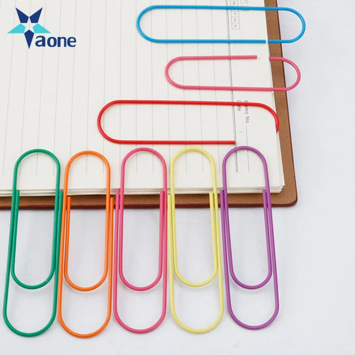 Customized Colorful 100mm Oversized Jumbo Giant Paper Clips For