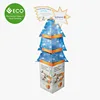 High Quality Pop up Christmas Tree Cardboard Display Turntable Rack Wholesale