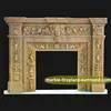 classical leather sculpture small limestone mantels fireplace surrounds