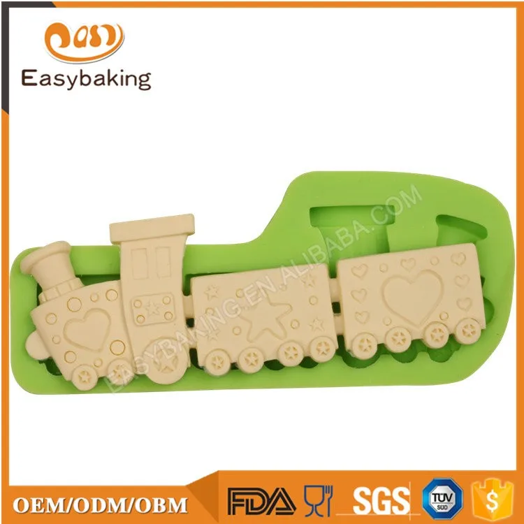 ES-6412 Train Shape Fondant Mould Silicone Molds for Cake Decorating
