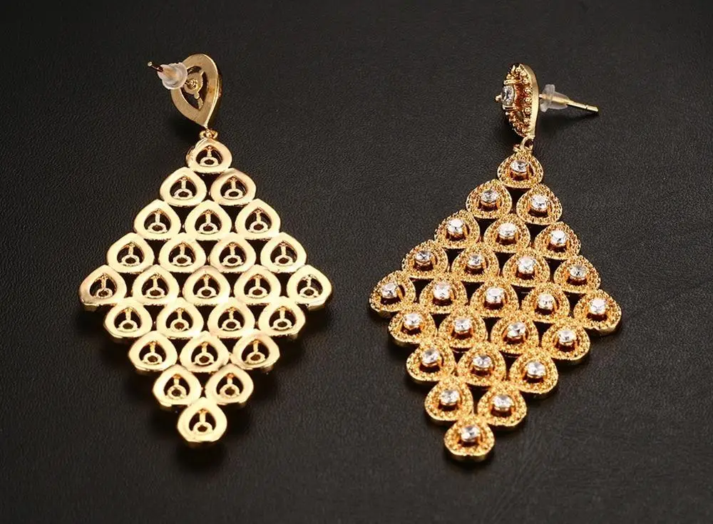 New Design Gold Jhumka Earring Dubai Jewelry Teardrop Shaped Jpg Ebd 008 5