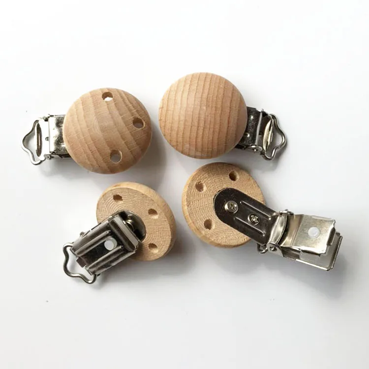3 Holes Wooden Dummy Clip Safety Wooden Pacifier Clip For Babies Buy