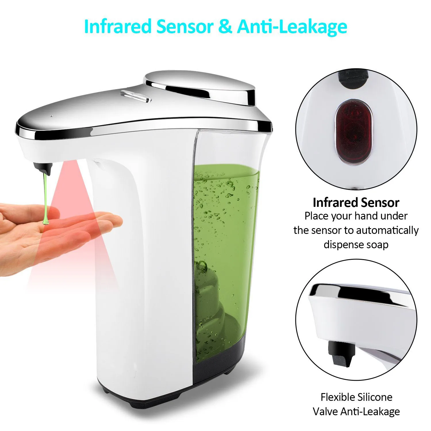 500ml Plastic Liquid Sensor Hand Soap Dispenser Buy Sensor Hand Soap