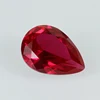 Factory directly pear cut 5# color artificial ruby gem stone price per carat wholesale