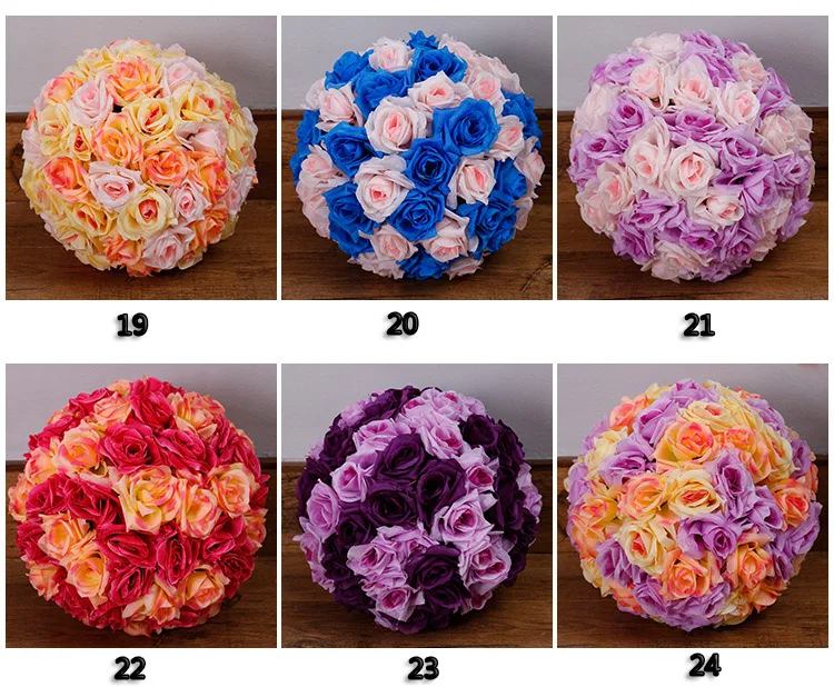 Colorful Artificial Flower Ball For Wedding Centerpiece Decoration