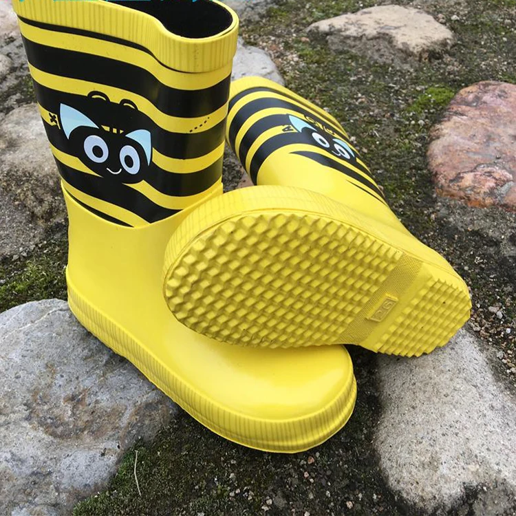 yellow bee rain boots