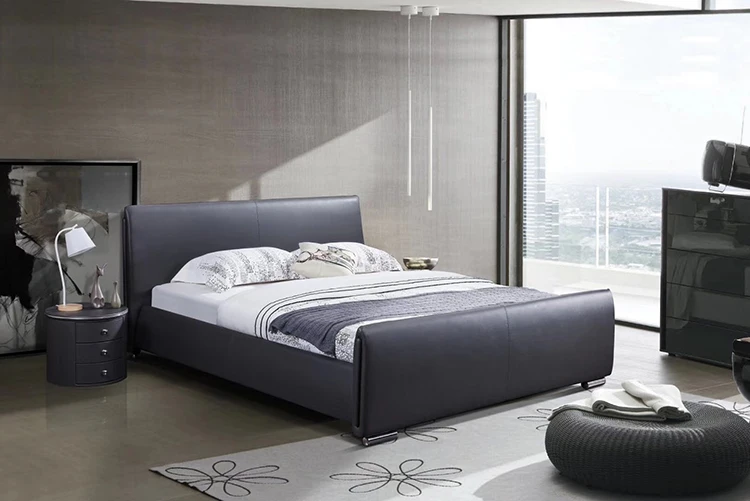 European style bedroom furniture set soft bed nordic bedside table for sale