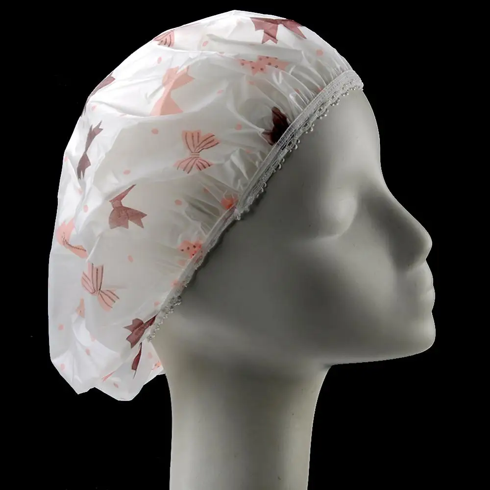Single Layer Pvc Peva Waterproof Disposable Shower Caps For Salon Hair
