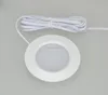 White aluminum shell 12V DC 3W LED Under Cabinet Lights Puck Light Warm White for Kitchen Counter Down Lighting
