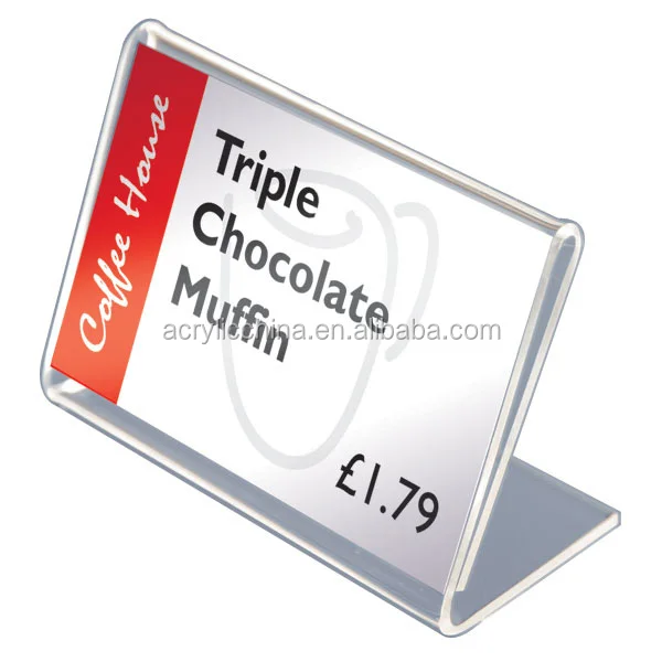 Clear Acrylic Price Display L Shaped Price Tag/price Label