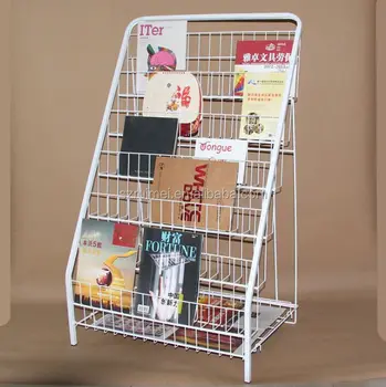  Metal  Wire Book Stand 4 Tier Cd Display  Rack Used Display  