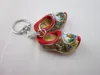 Dutch gift idea wooden shoes keychain natural 4cm double Key chain