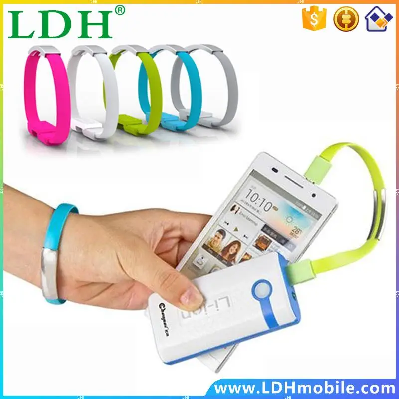 Hot sale Bracelet Mobile Phone Cables Micro USB Data Cable Charging For Samsung Galaxy Note For IPhone 5 5S 6 Plus