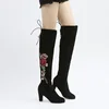 Hot woman boot Slim High Heels rubber boot Thigh High Over The Knee Long Boots
