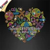 Different things in a heart hot fix rhinestone crystals