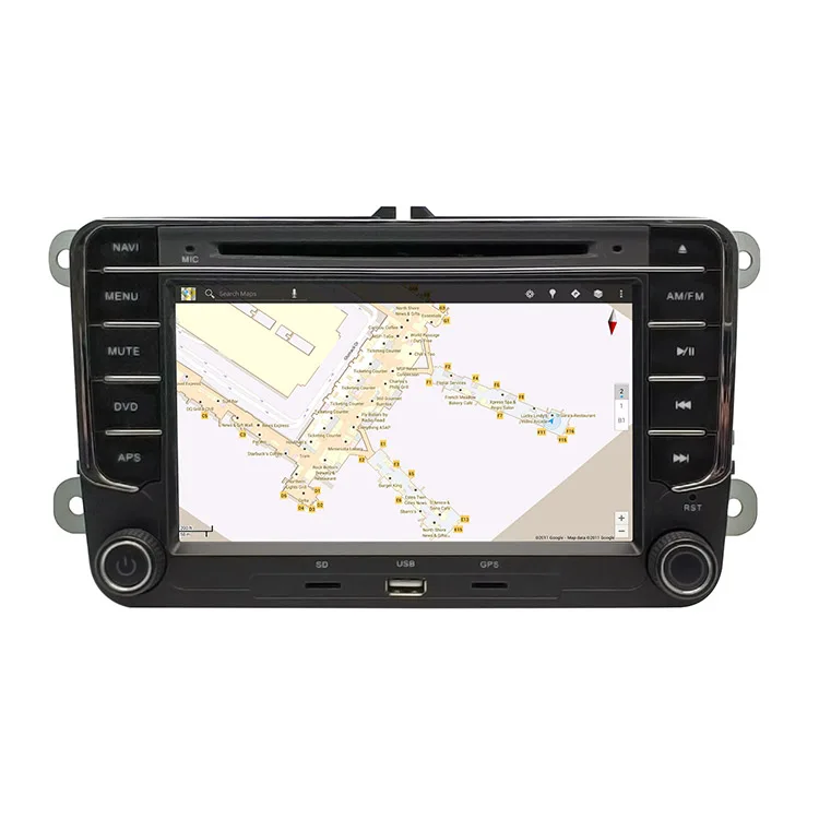 YHT 2 DIN 7 inch Android 8.1 Universal Radio Car DVD  Player for Volkswagen VW Car Stereo With HD GPS Navi BT USB SD RDS SWC MIC