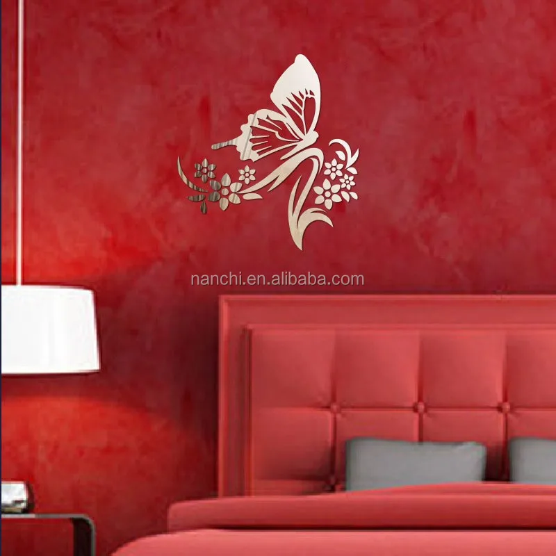 54 Papillon avec fleurs jusqu/'à 54 WALL ART STICKERS VINYL DÉCALCOMANIES Wall Decor