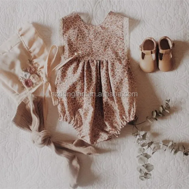 vintage floral romper baby