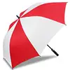 Red white double layer custom print golf red and white umbrella