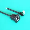 UP Angle RJ45 male to RJ45 female with Screws Panel Mount UTP Cat5e Patch Cord.