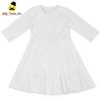 girls plain white dress