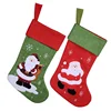 SJ0122 personalized different santa claus design OEM canvas christmas stocking