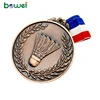 New arrival design gold plating souvenir iron cross 3d design sports metal badminton medals