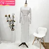 CMK08# Simple Summer Fashion Islamic Clothing Maxi Abaya Dress Turkey Black White Striped Style Muslim Girls Daily Dress
