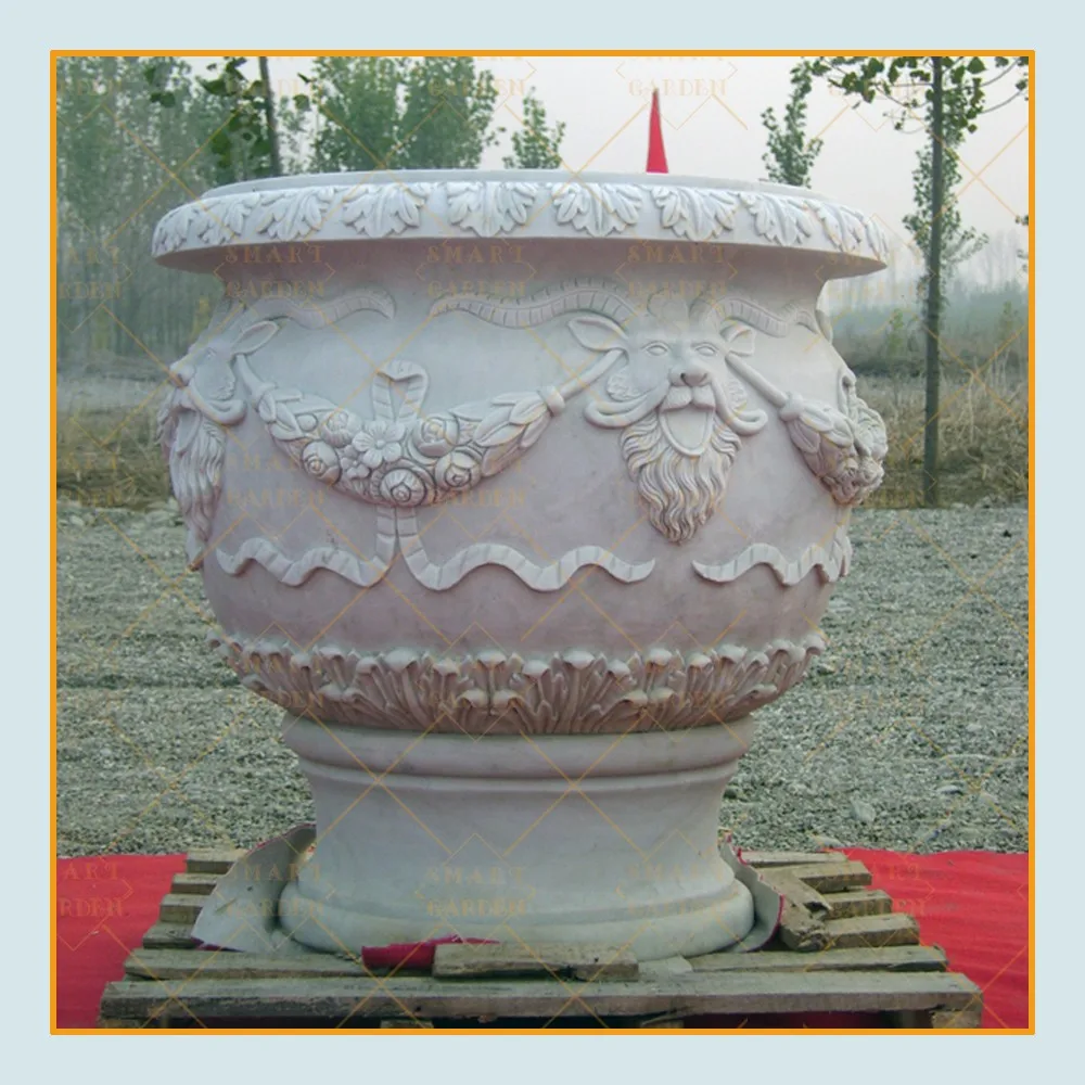 Large Outdoor Durable Stone Garden Produce Roman Style Marble Flower ...