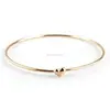 Womens Peach Heart Wish Chain Bangle Bracelet Cuff Daily Decoration