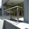 Balcony Iron Railing with Power Coated Iron Baluster Cable